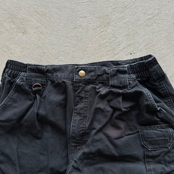 5.11 Tactical Cargo Pants Size 34x34 Black Double Knee Utility Workwear - Picture 4 of 7